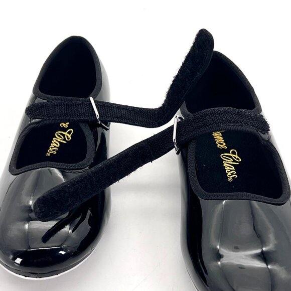 Dance Class Mary Jane Beginner Tap Shoes Childs Size 2.5 Black Patent Size New - Picture 8 of 13